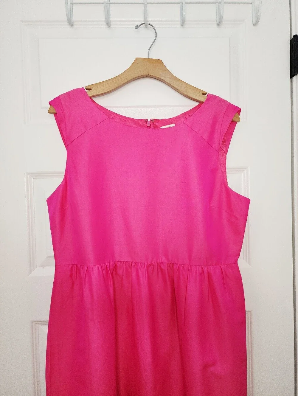 J. Crew Hot Pink Boatneck Sheath Dress Size 16